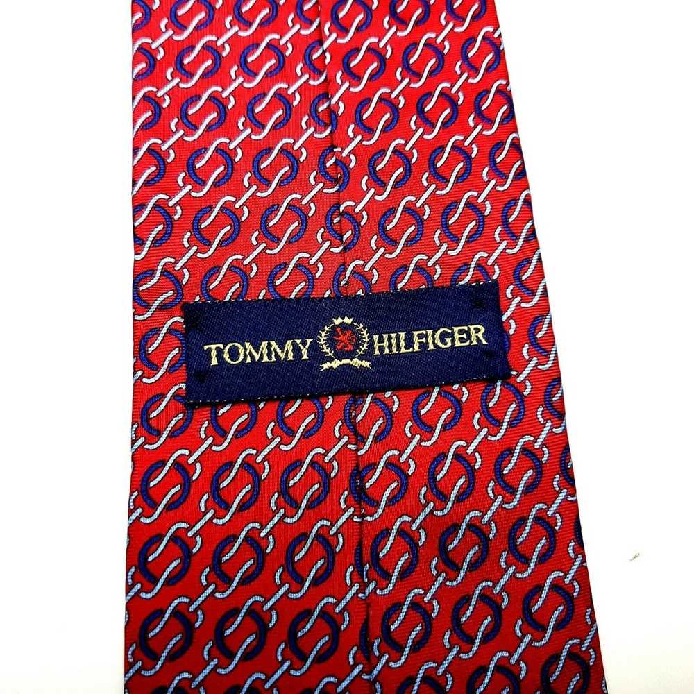 Tommy Hilfiger Tommy Hilfiger Silk Tie Red Blue C… - image 3