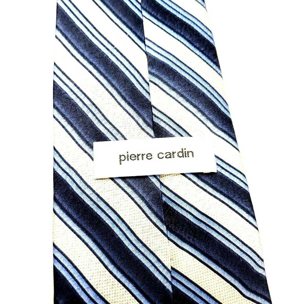 Pierre Cardin Pierre Cardin Silk Tie Print White … - image 3