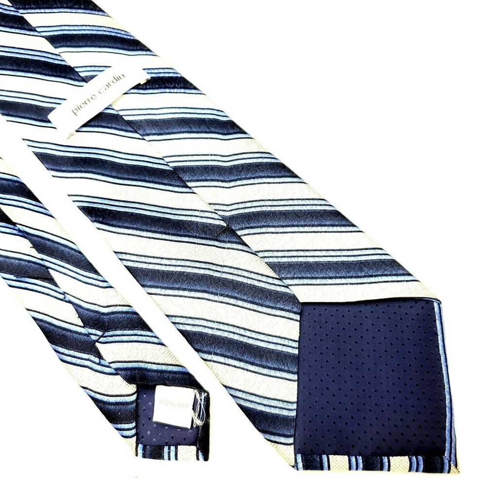 Pierre Cardin Pierre Cardin Silk Tie Print White … - image 5