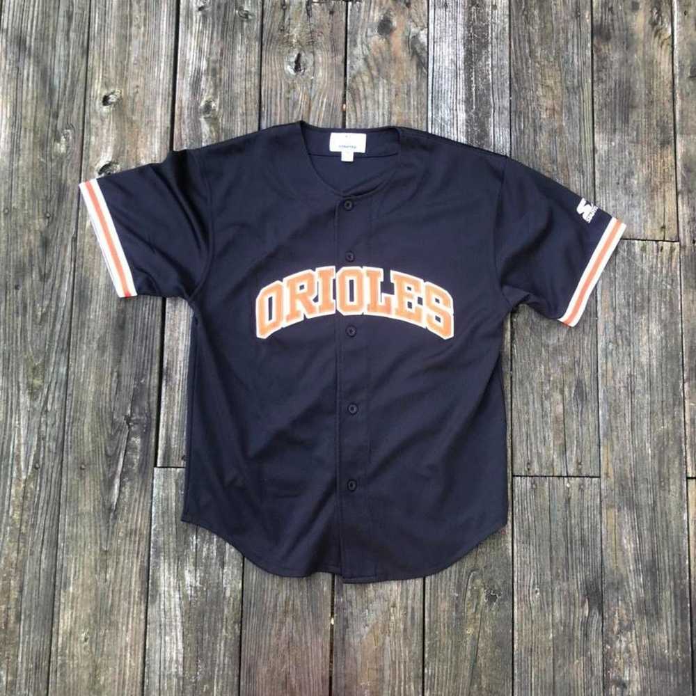 Starter Vintage 90s starter black Orioles away je… - image 1