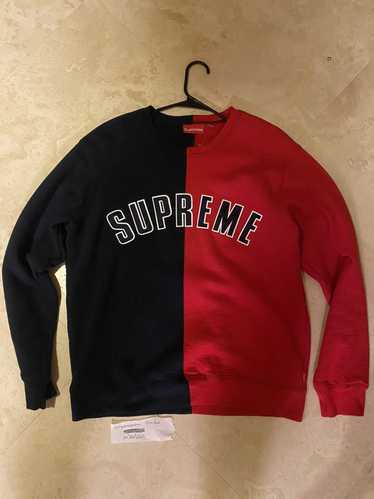 Supreme split discount crewneck sweatshirt black