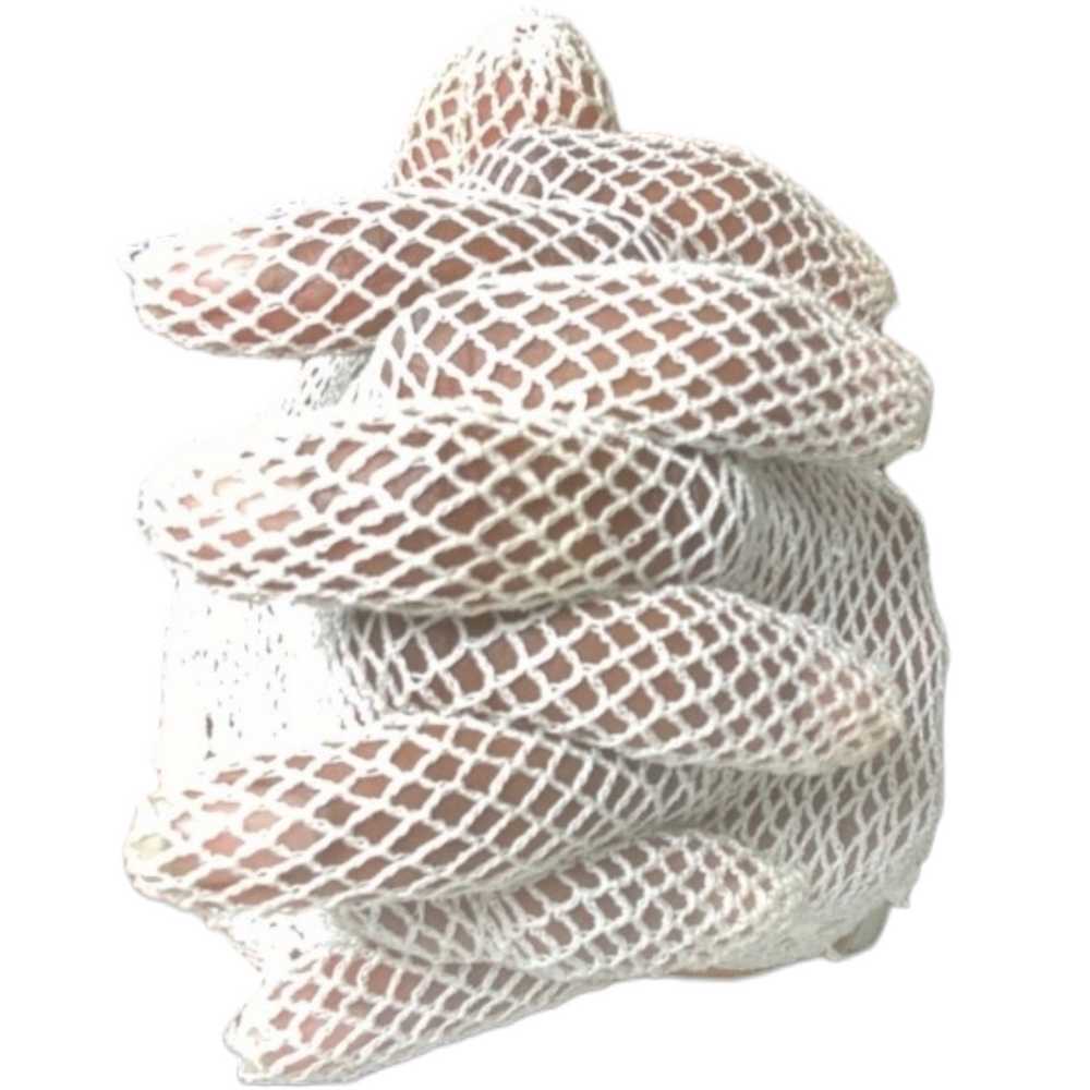 20s White Mesh Silk Gloves Size M - image 2