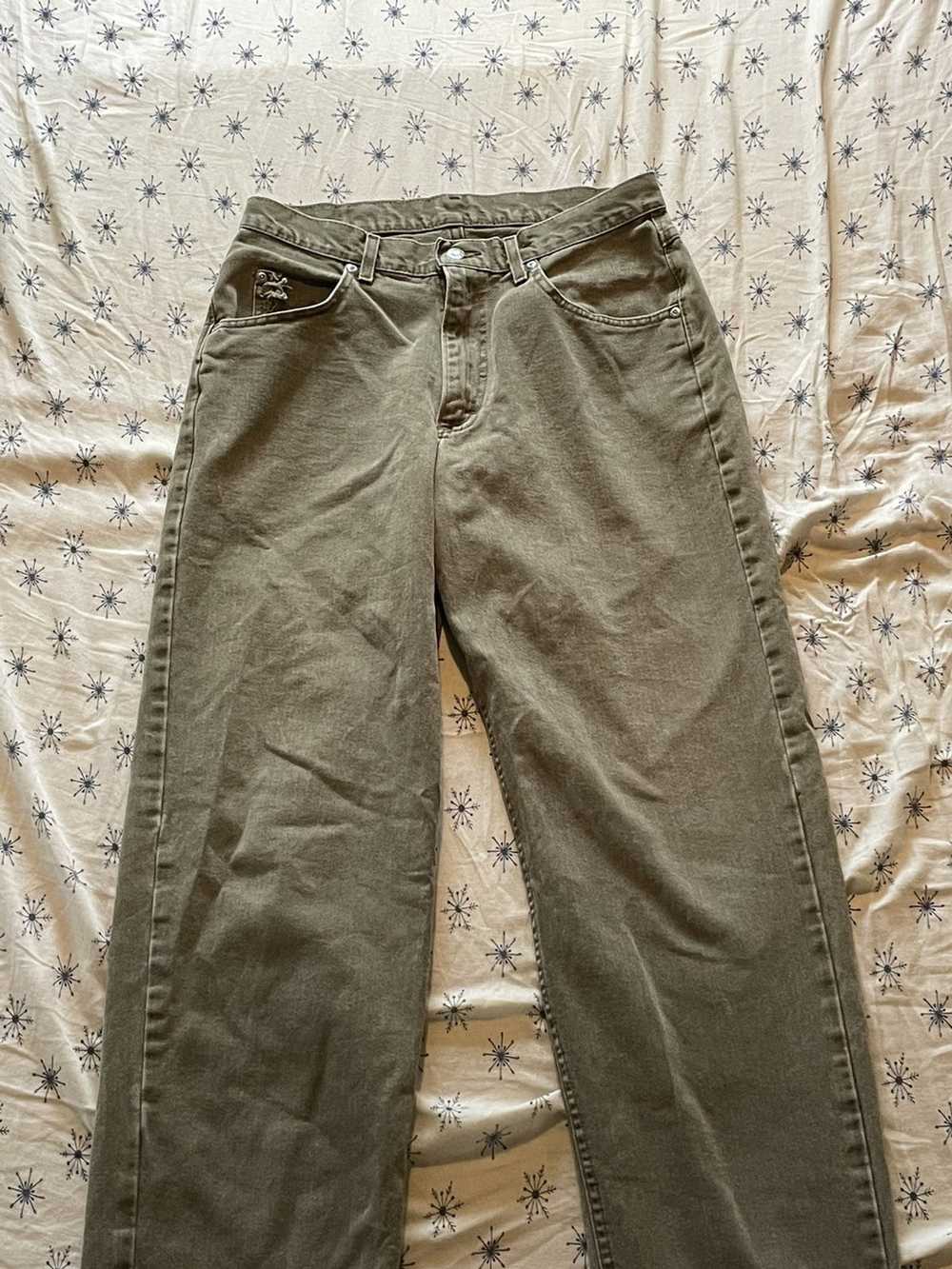 Lee × Vintage Faded Olive Vintage Lee Jeans - image 1