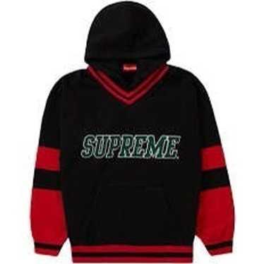 Supreme Hockey Hooded Sweatshirt Black Size XXL 2XL Rare FW22 Stars NHL