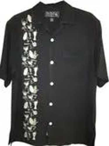 Nat Nast 100% Silk Embroidered Camp Shirt