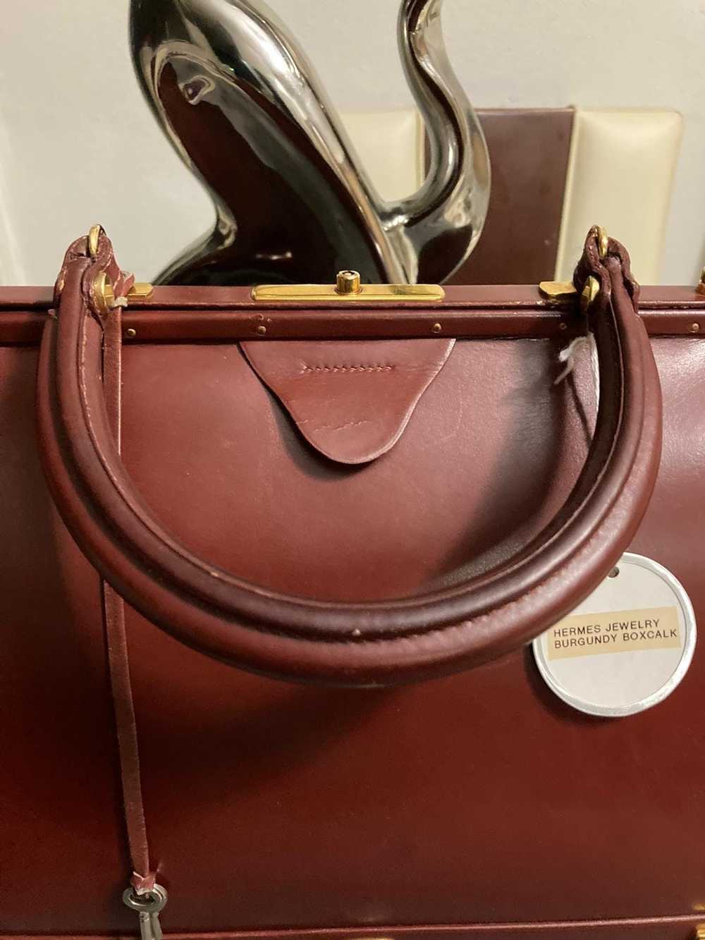 Hermes Sac Mallette Leather Jewelry Box Travel Ca… - image 2