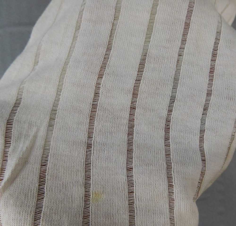 Antique 1900s Edwardian Ivory Cotton Stockings wi… - image 9