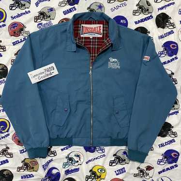 Reggenza Men's Crocodile Leather Harrington Jacket with Silk Lining Blue / XL