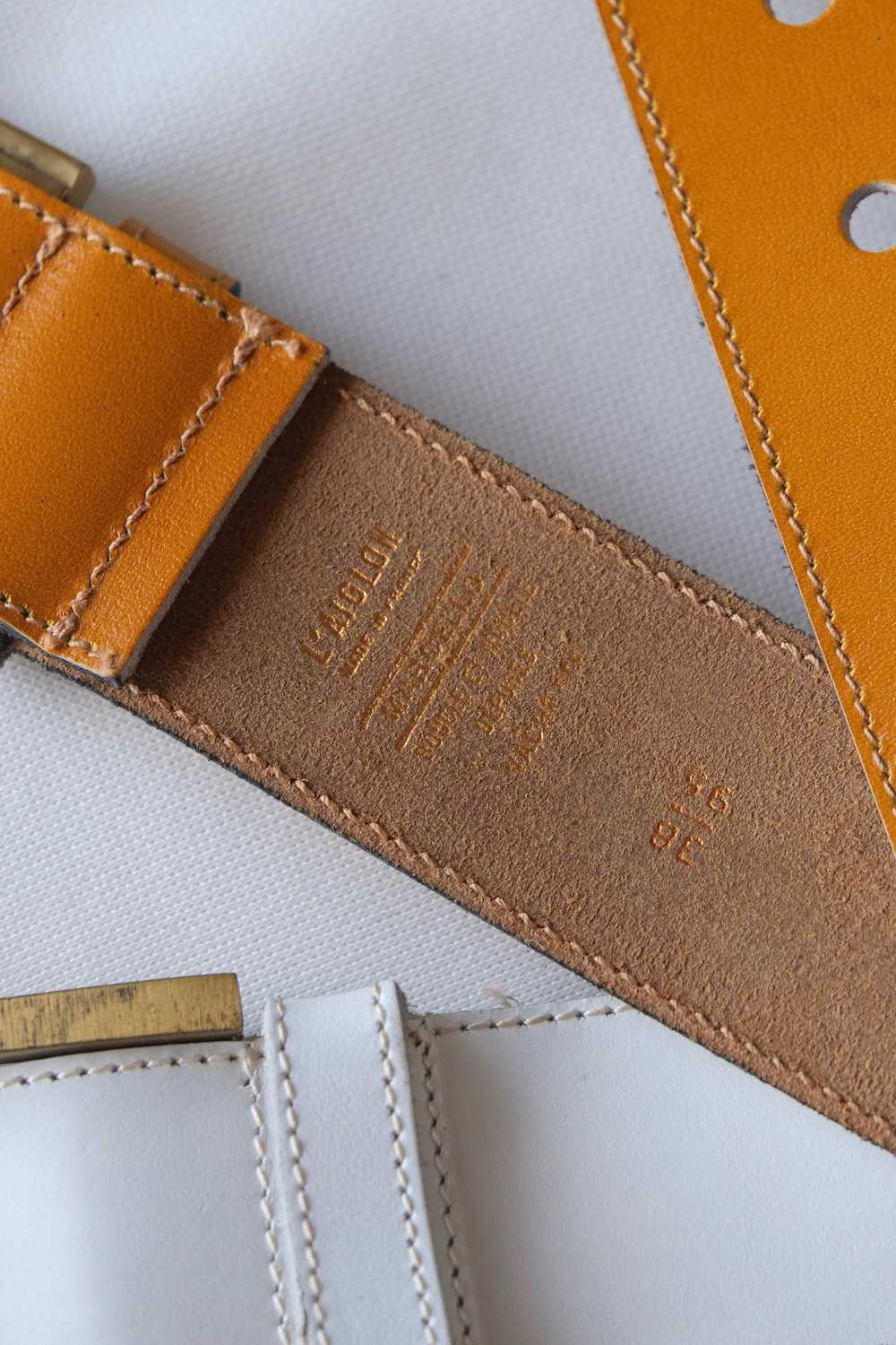 L'AIGLON Marcello Leather Belt - image 4