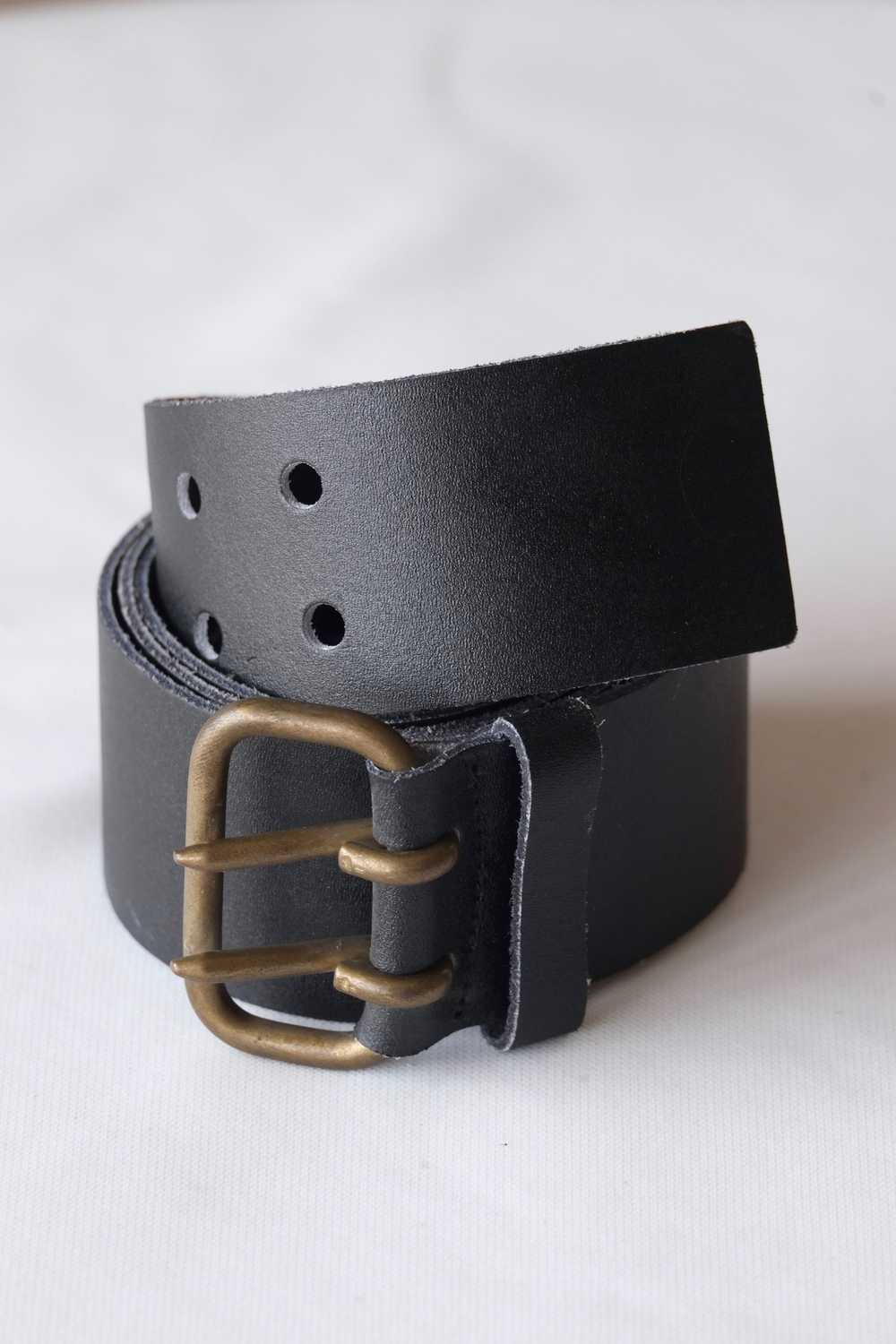 L'AIGLON Brittle Double Prong Leather Belt - image 2