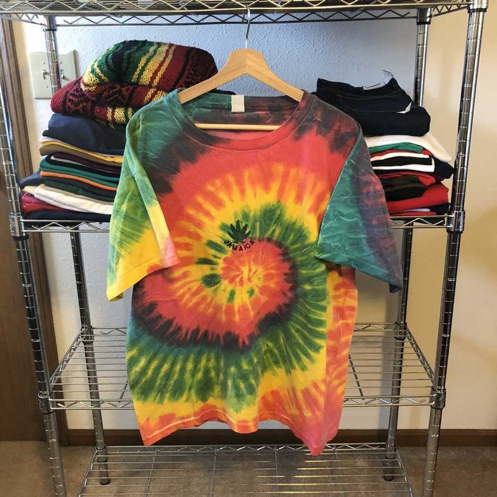 Streetwear × Vintage 90’s Tye Dye Jamaica Marijua… - image 2