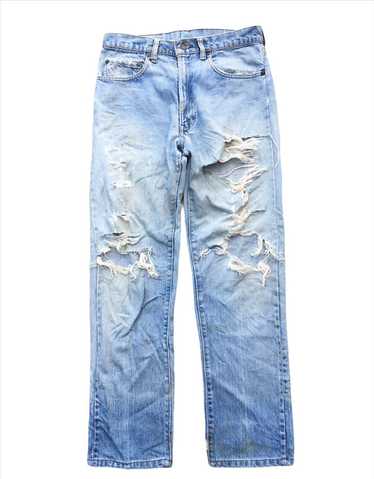 Levi´s 505 Straight Leg 42X30 Blue Jeans Heavy Denim Medium Wash