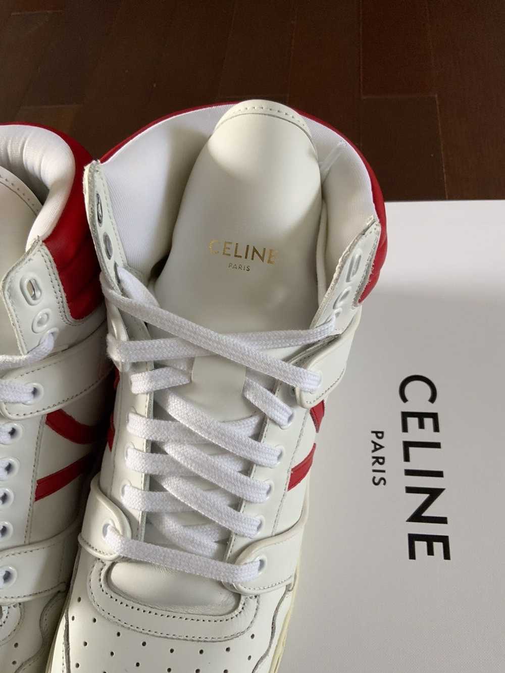 Celine Celine Mid Top Brake Sneaker in White and … - image 4