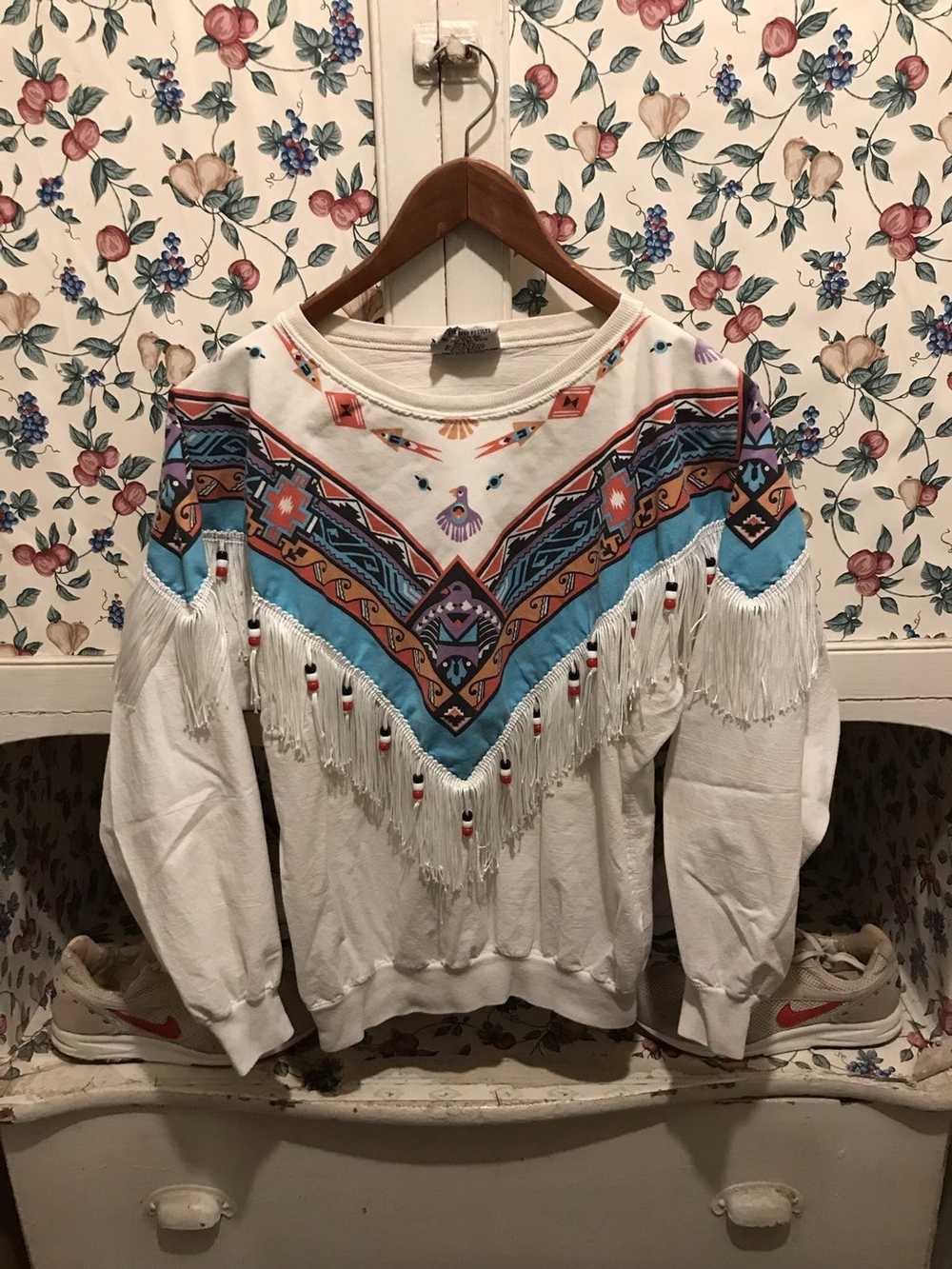 Vintage Vintage 90s Native American Crewneck - image 1