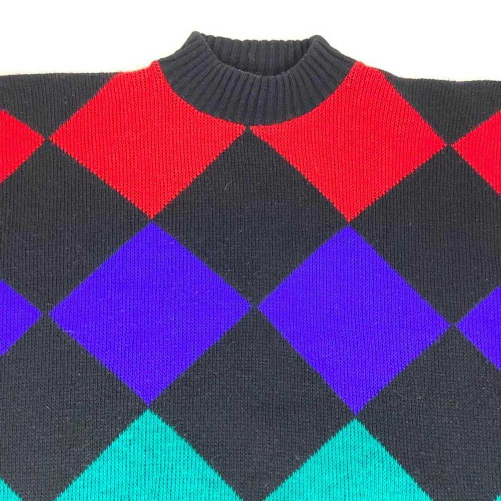 Vintage Vintage 90s Argyle Sweater - image 2
