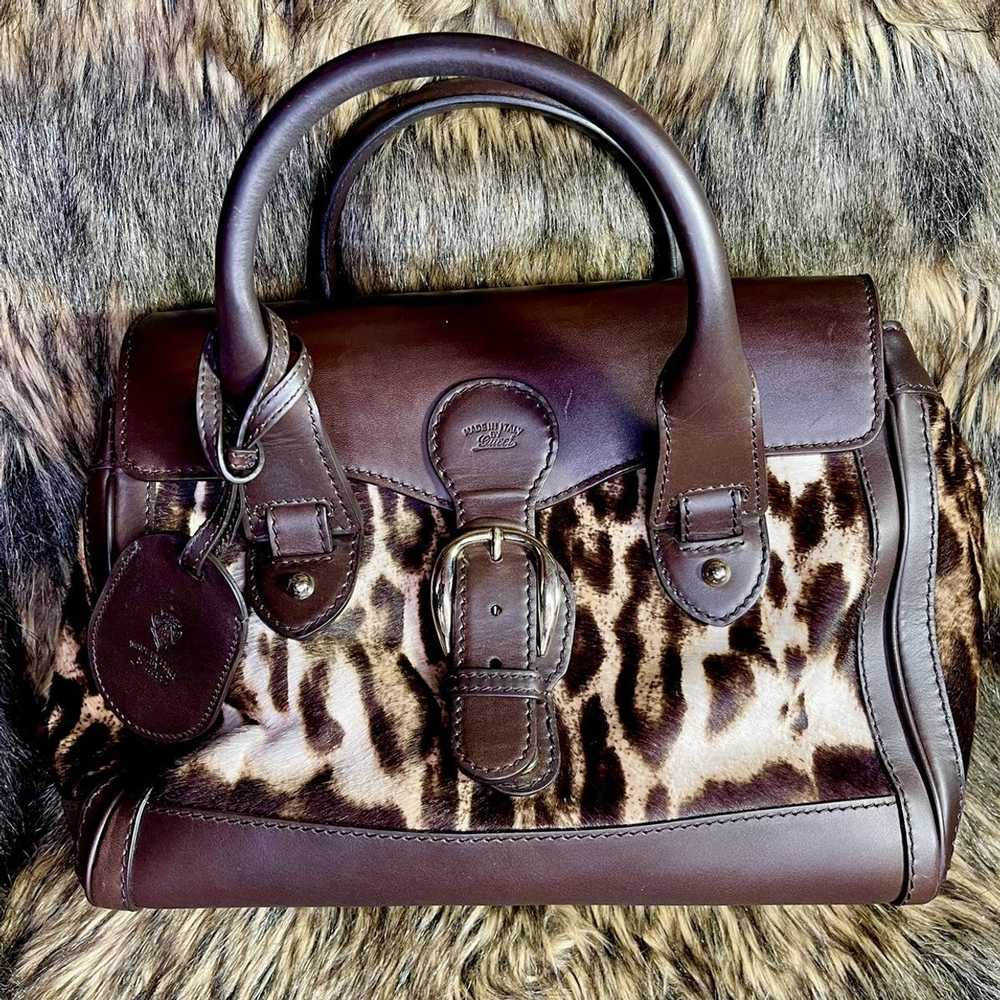 Gucci Gucci Leopard Print Pony Hair Heritage Medi… - image 1