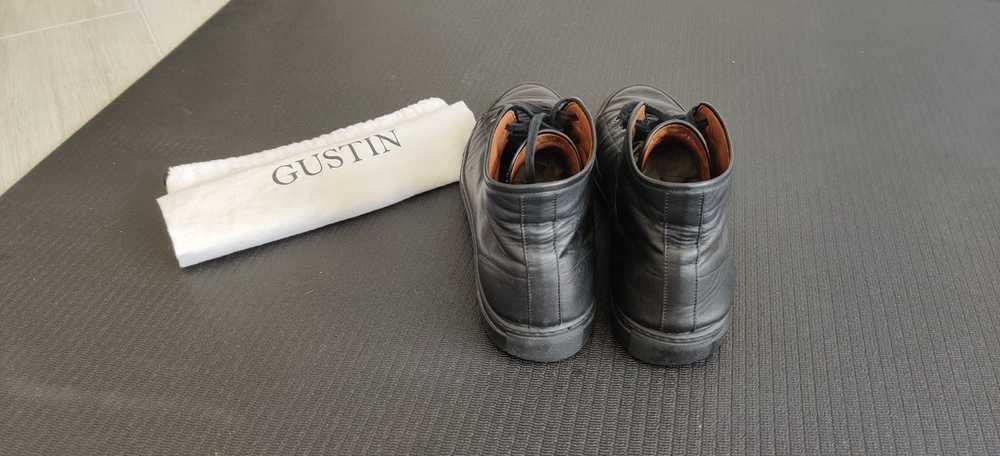 Gustin Gustin Black Leather High Tops - image 2