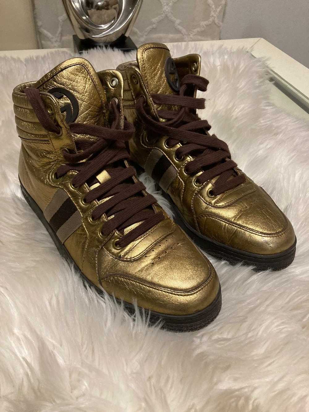 Gucci Gucci Gold/Metallic Bronze Exclusive High T… - image 4