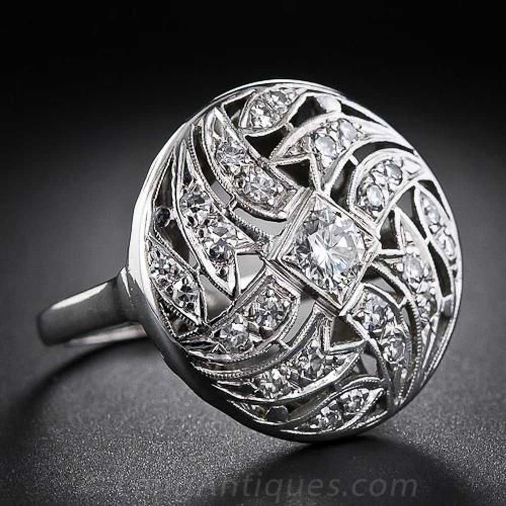 Art Deco Domed Diamond Cocktail Ring - image 2