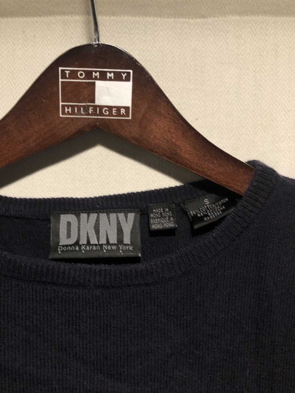 DKNY DKNY Crewneck blue and brown shirt - image 2