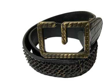 Jean Paul Gaultier 2000s Faux Tortoise Cursive Logo Belt · INTO