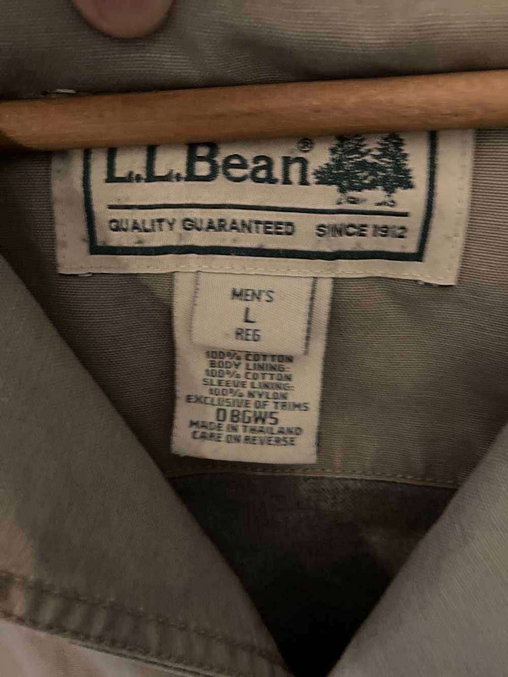 L.L. Bean × Vintage VTG LL Bean Tan Trench Coat w… - image 7