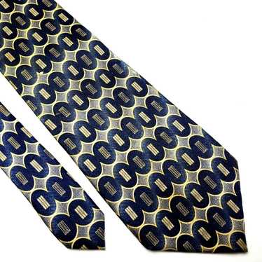 Pierre Cardin Pierre Cardin Silk Tie Print Blue T… - image 1