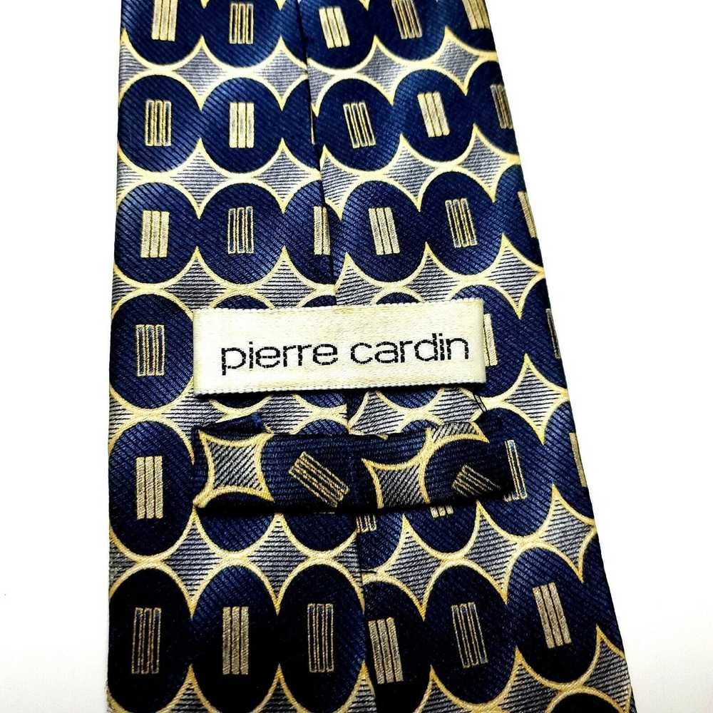 Pierre Cardin Pierre Cardin Silk Tie Print Blue T… - image 3