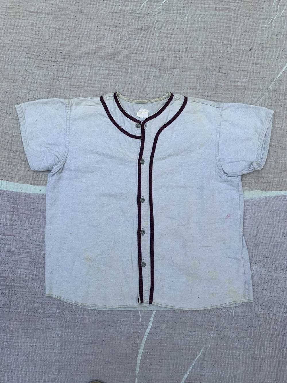Vintage 1960s Cotton Baseball Jersey - image 1