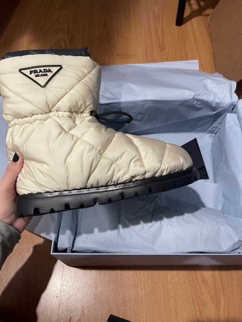 Prada Prada Logo Quilted Snow Boots - image 5