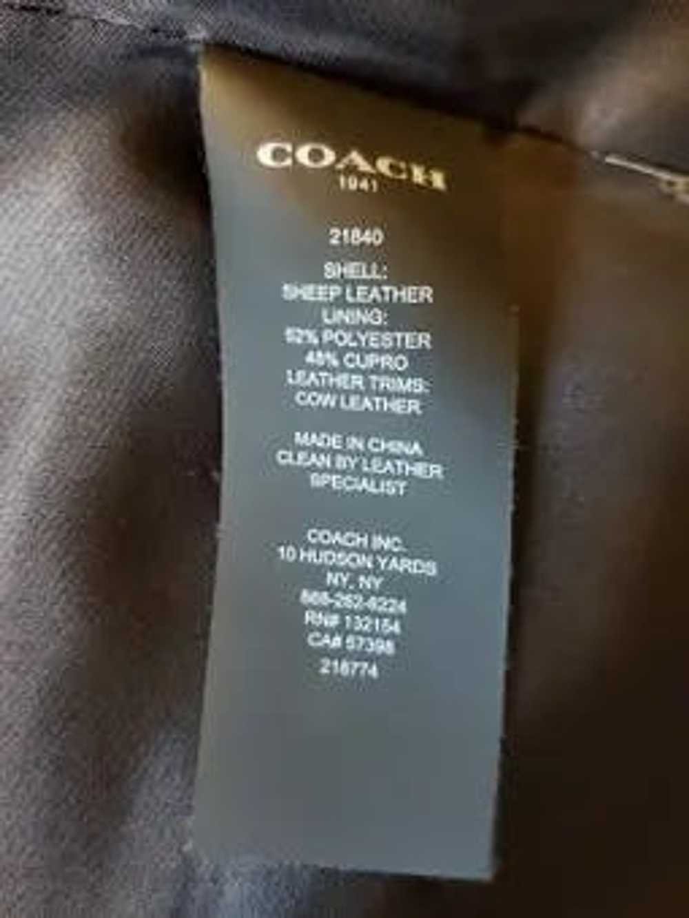 Coach Coach Leather Café Racer Jacket - image 4