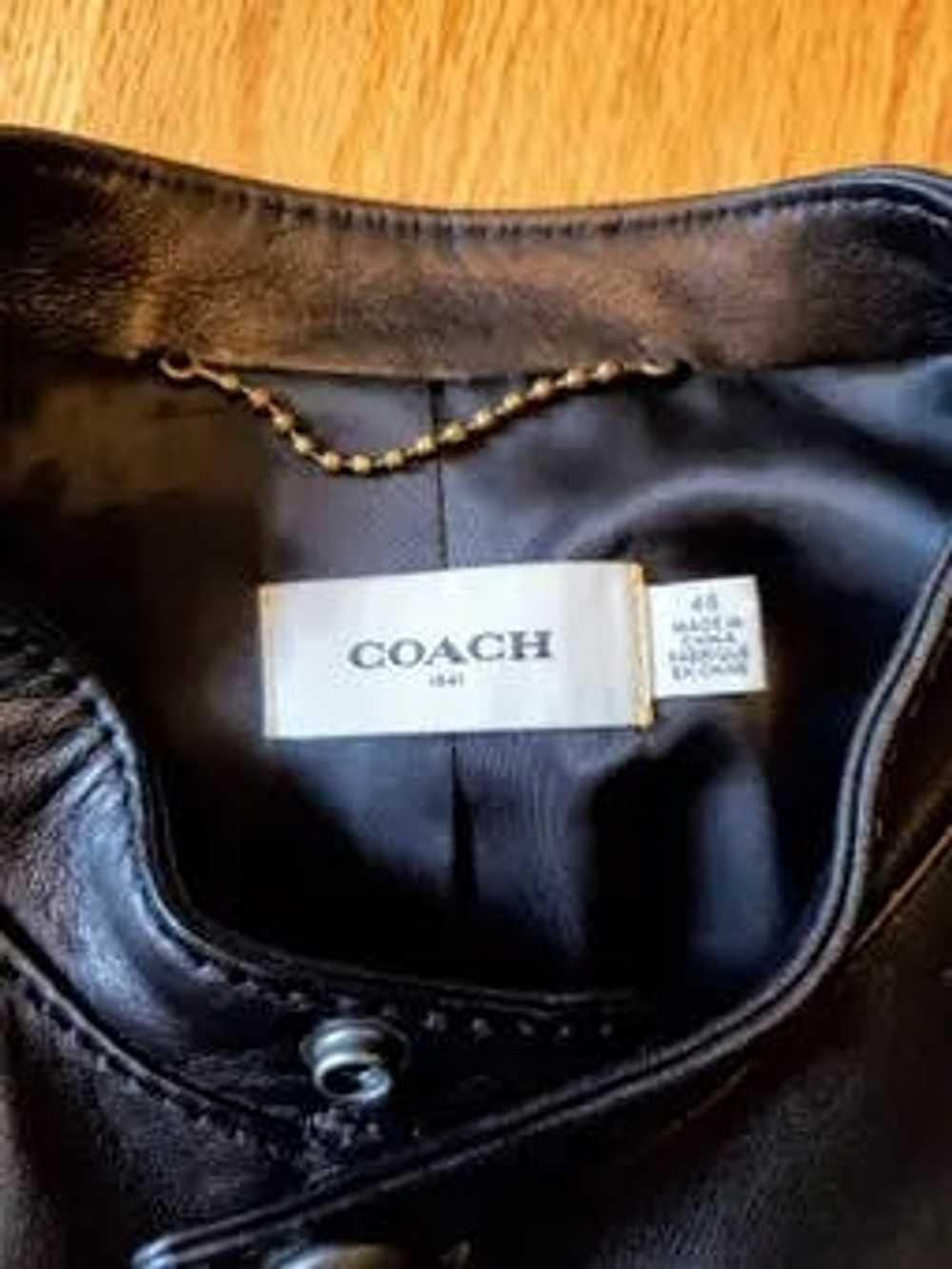 Coach Coach Leather Café Racer Jacket - image 5