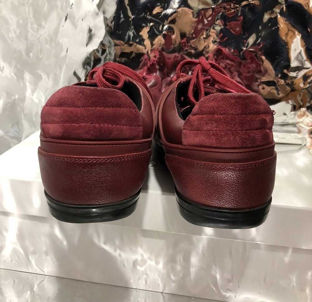 Versace Versace Burgundy Leather & Suede Shoes - image 4