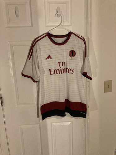 AC Milan Adidas Full Zip Track Jacket Soccer Opel Embroidered Vintage Large
