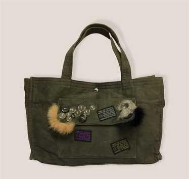 Custom × Streetwear Custom Patchwork Fur Tote Bag… - image 1