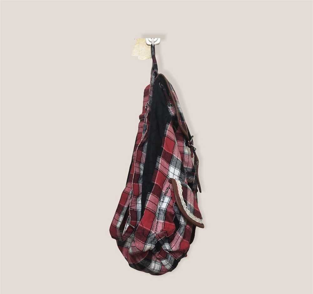 Backpack × Japanese Brand × Streetwear Flannel De… - image 3