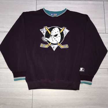 Vintage 90s Mighty Ducks of Anaheim Kangaroo Style Starter Jacket Puffer - L