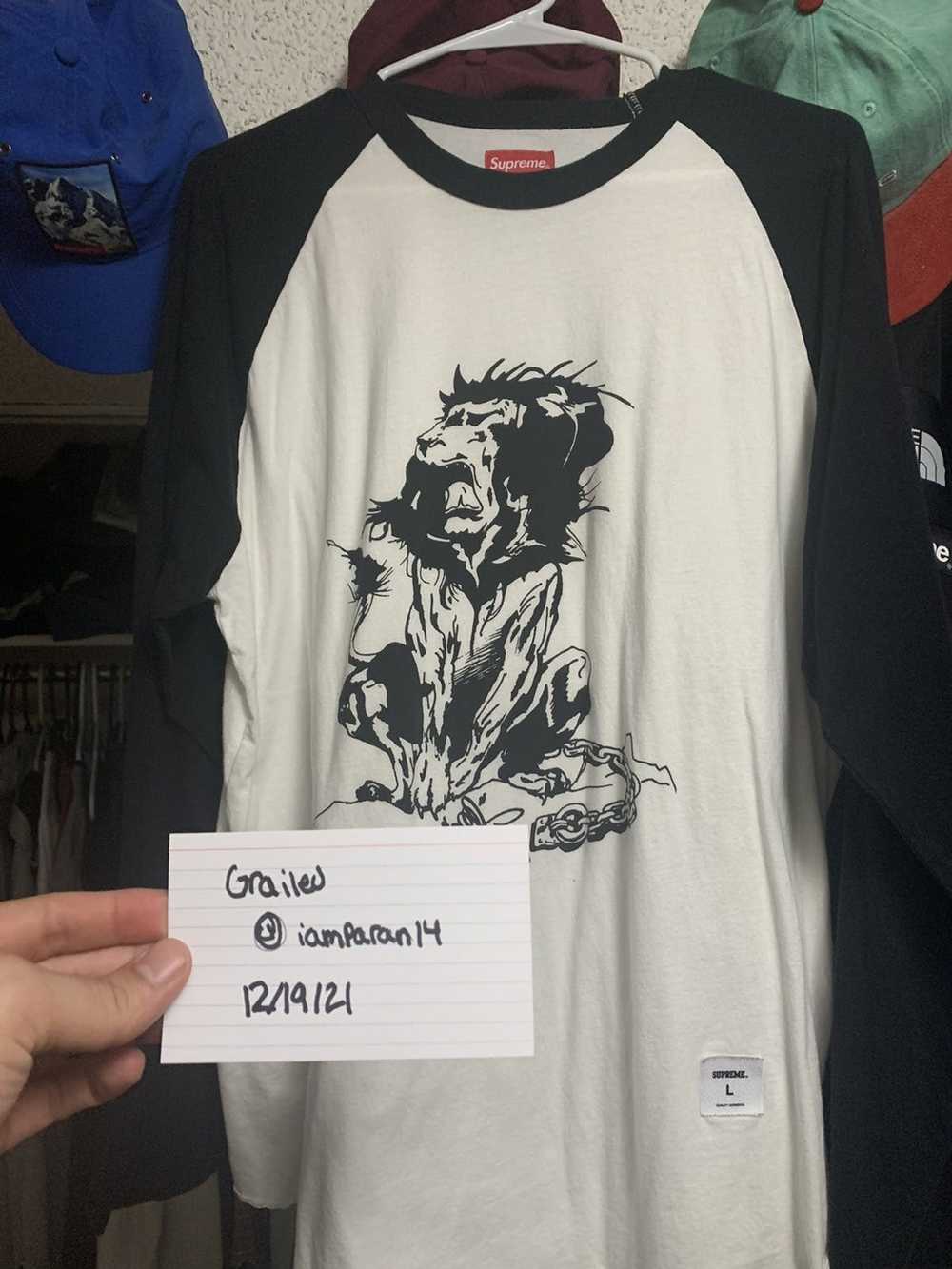 Supreme Supreme Lion Raglan Baseball Tee - image 1