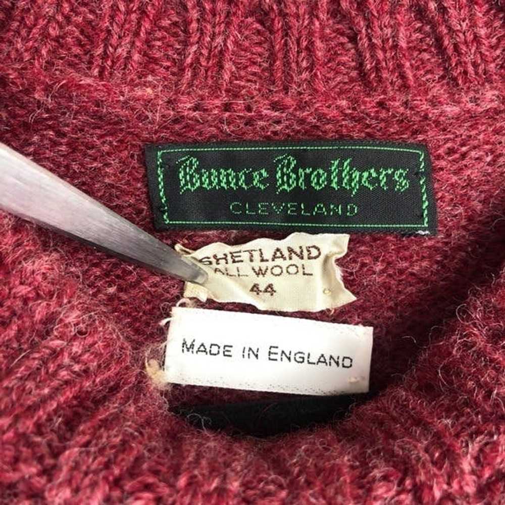 Vintage Vintage Shetland Wool Bunce Brothers Swea… - image 5