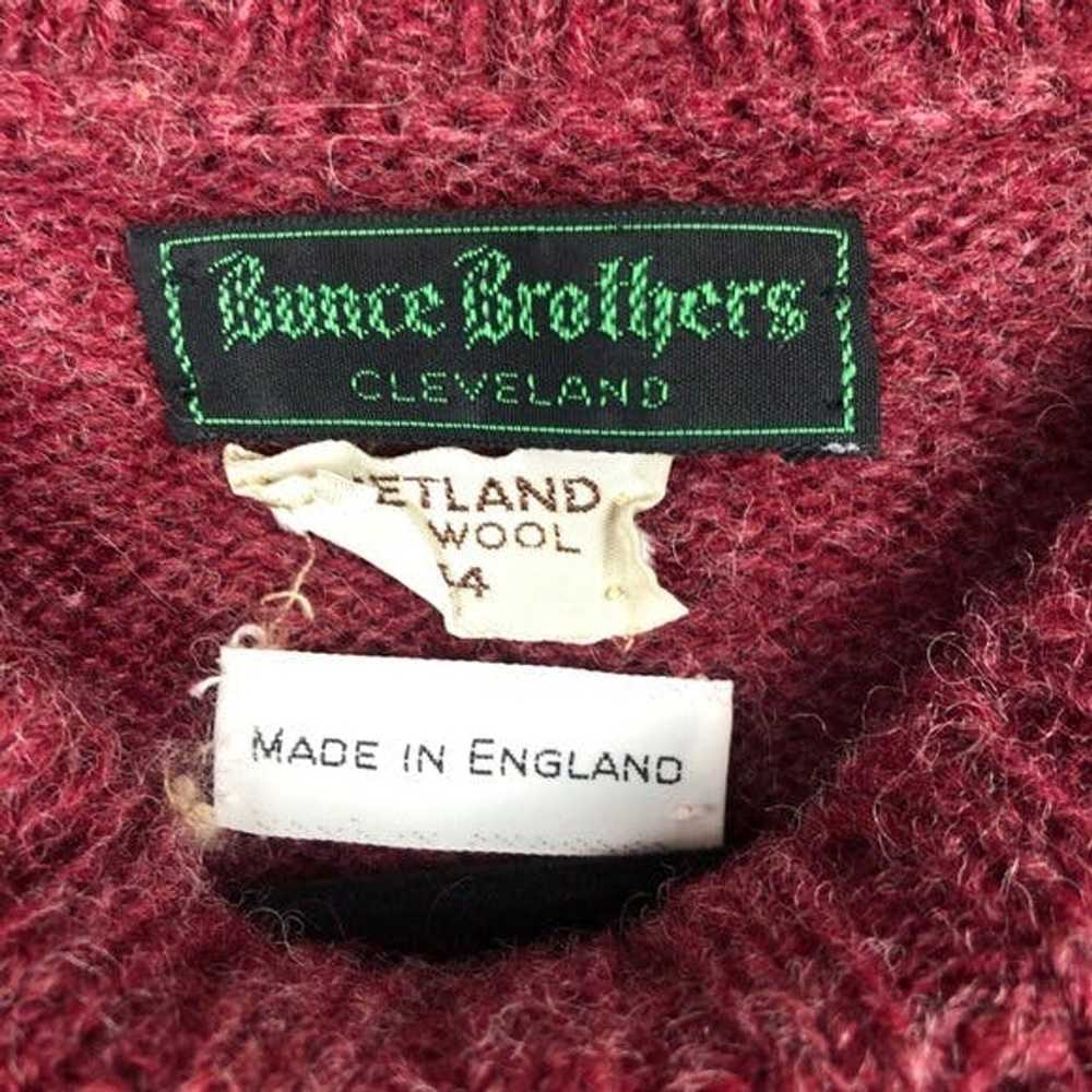 Vintage Vintage Shetland Wool Bunce Brothers Swea… - image 6