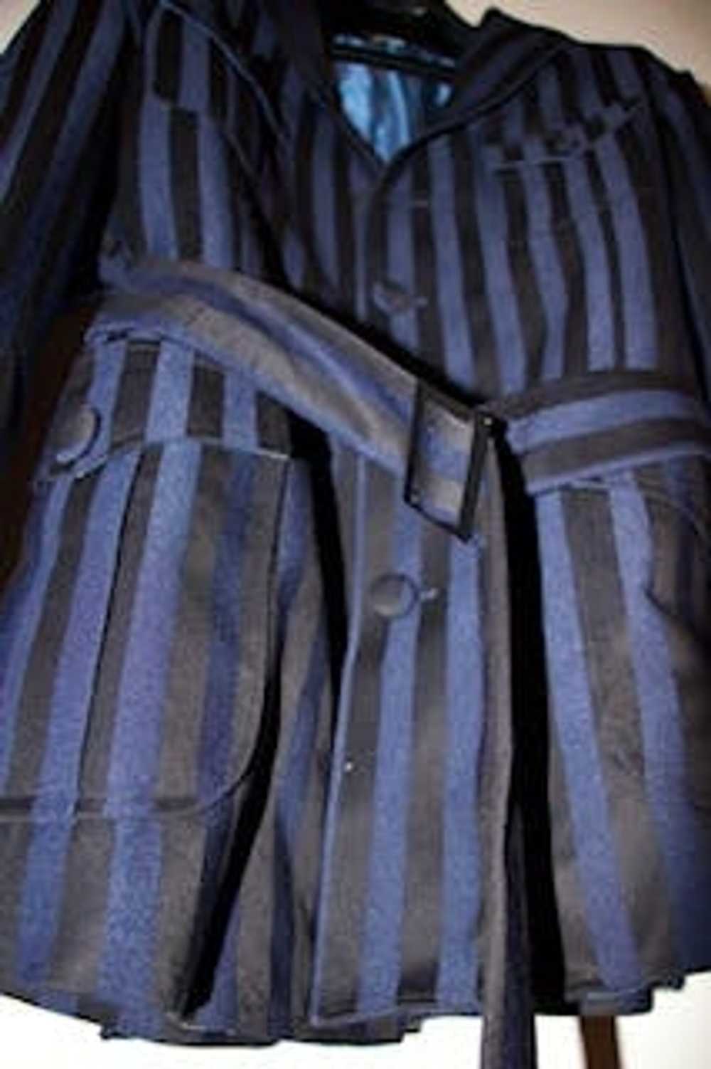 Custom Custom Blue & Black Striped Suit - image 4