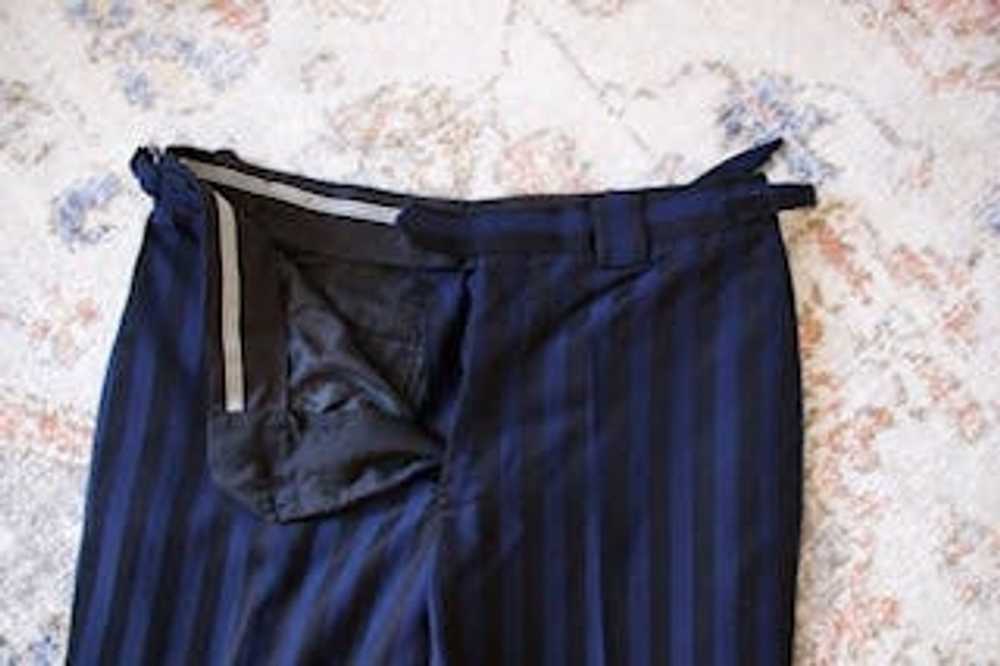 Custom Custom Blue & Black Striped Suit - image 6