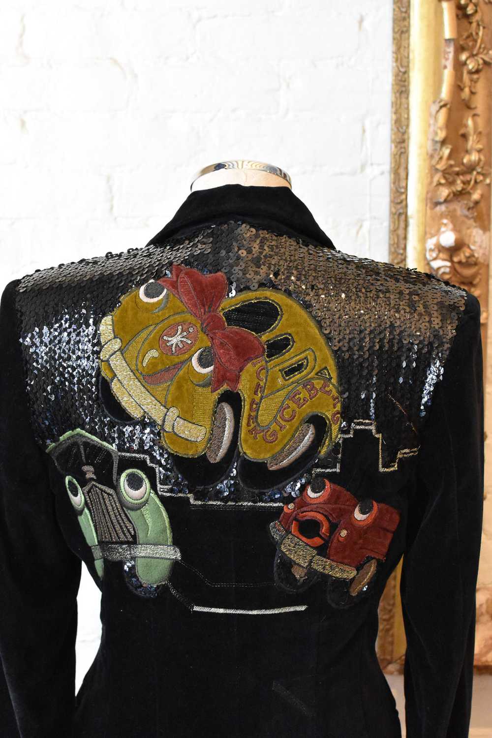 1990's | Iceberg | Velvet Jacket with Sequins and… - image 5