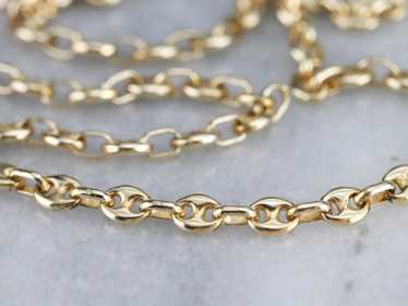 Yellow Gold Anchor Link Chain - image 1
