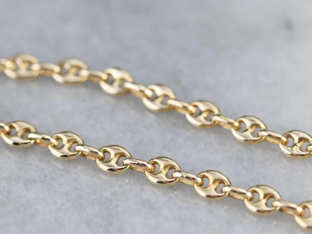 Yellow Gold Anchor Link Chain - image 3