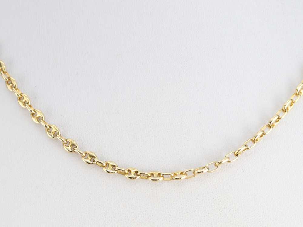 Yellow Gold Anchor Link Chain - image 5