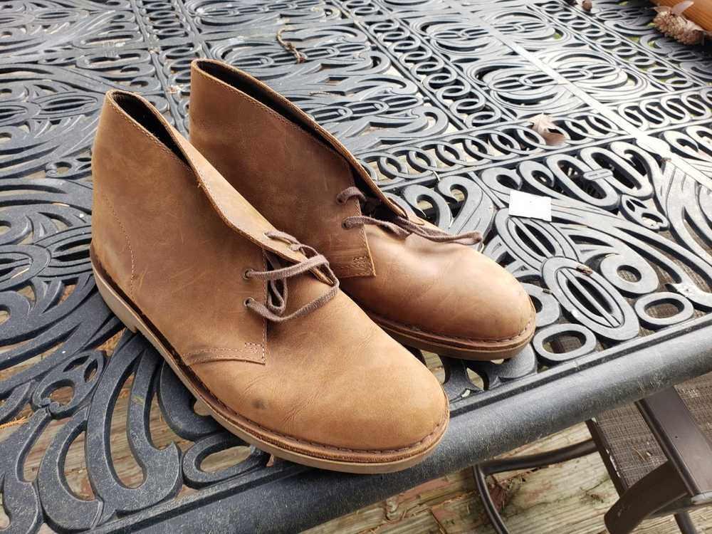 Clarks Clarks Tan Leather Desert Boots - image 1