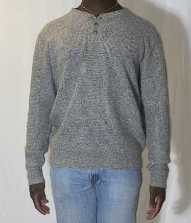 Streetwear × Vintage Wool knit long sleeve button… - image 1