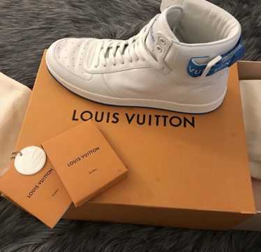 Louis Vuitton Men's US 8 Virgil Abloh Orange Tattoo High Top Sneaker 10lk630s