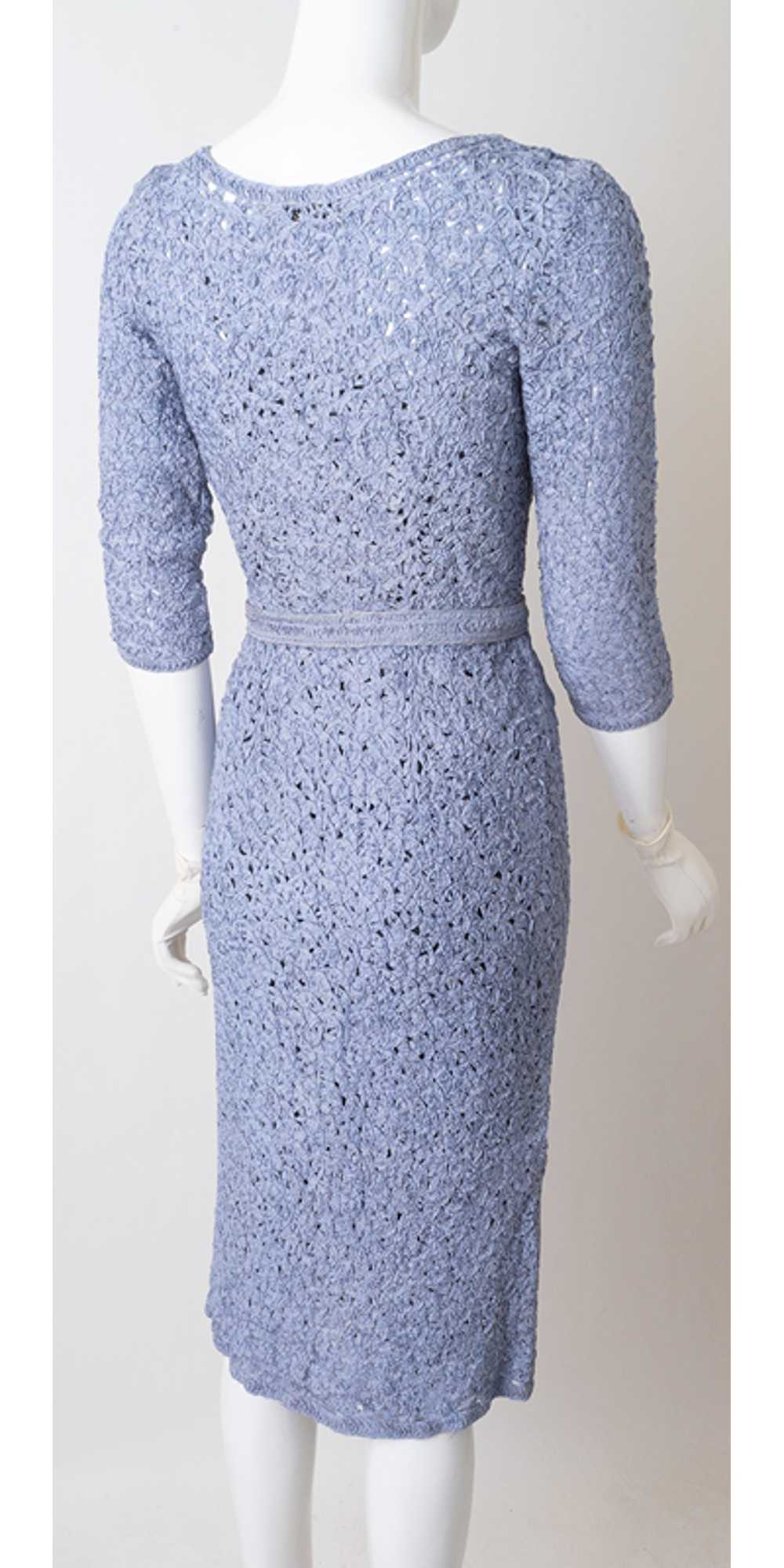 Periwinkle Blue 1950s Ribbon Dress - image 5